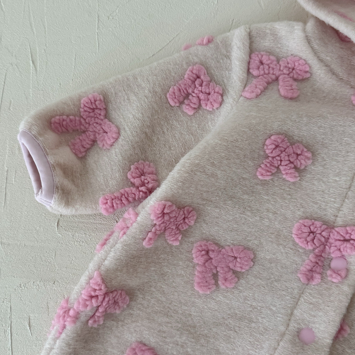 Hooded Cute Bowknot Romper for Baby Girl, Autumn Winter