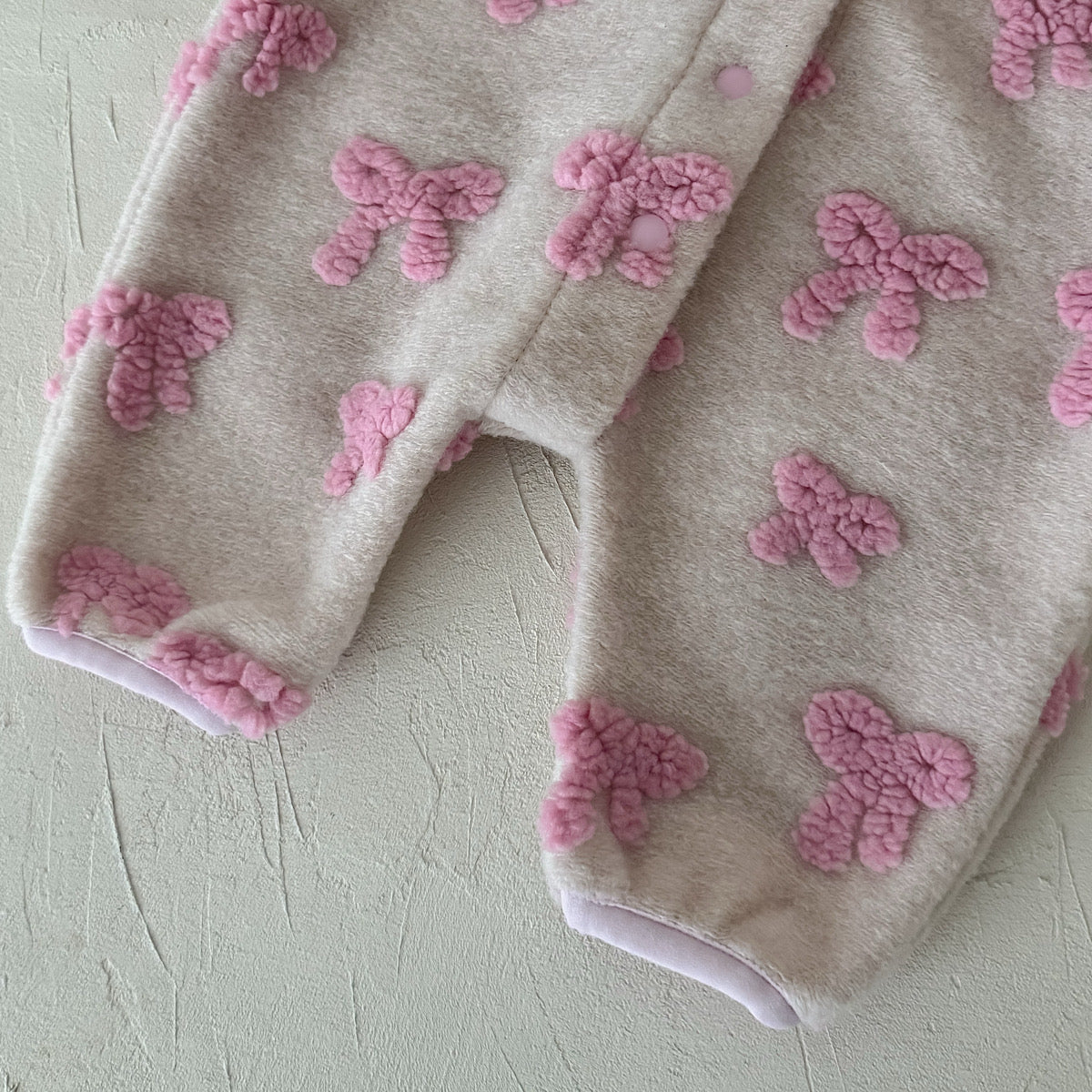 Hooded Cute Bowknot Romper for Baby Girl, Autumn Winter