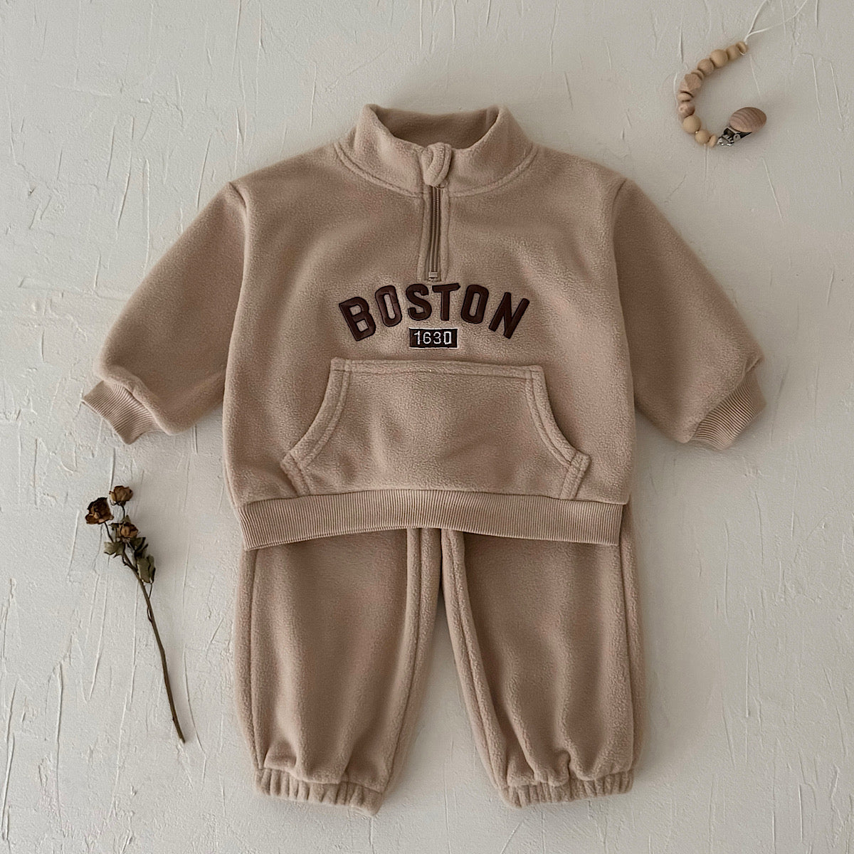 Fashion Embroidered Letter Outfit for Baby Boys, Autumn Winter