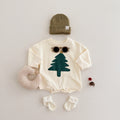 Neutral baby Christmas tree pattern printed long sleeved jumpsuit 1-18 months