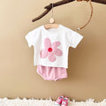 Cartoon Summer Print Short Sleeve Set