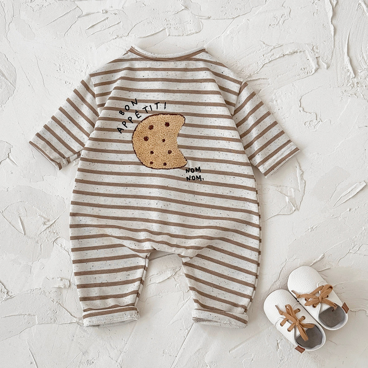 Baby Long Sleeve Food Embroidered Jumpsuit Romper 1-18 Months