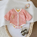 Baby Girls Pink Button Front Cardigan Romper 1-18Months
