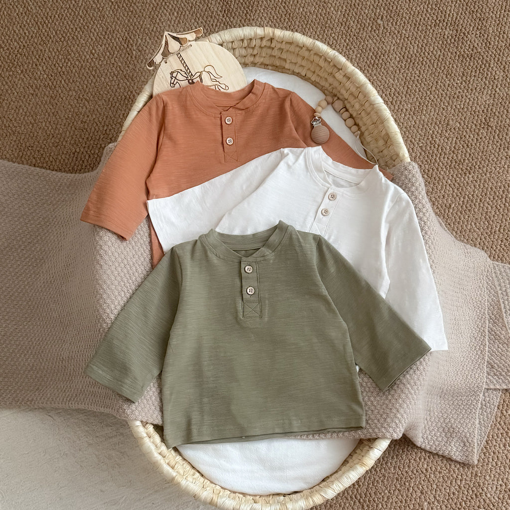 Three-Color T-shirt Set for Spring Autumn