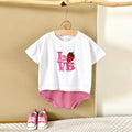 Summer Casual Colorful Letter Embroidery Set