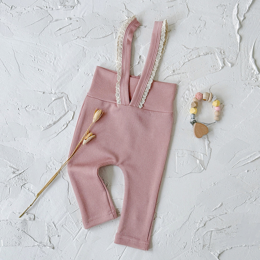 Baby Girls Suspender Leggings Pants 6Months-3Years