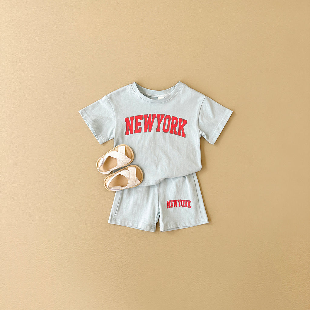 Summer Fashion Letter Print Short Sleeve Set