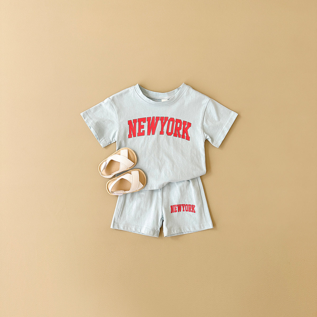 Summer Fashion Letter Print Short Sleeve Set