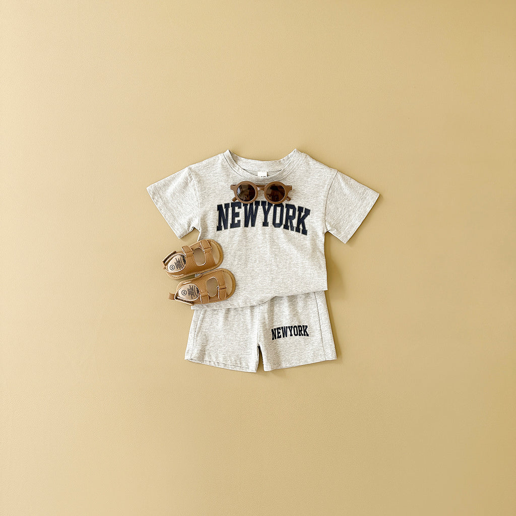 Summer Fashion Letter Print Short Sleeve Set