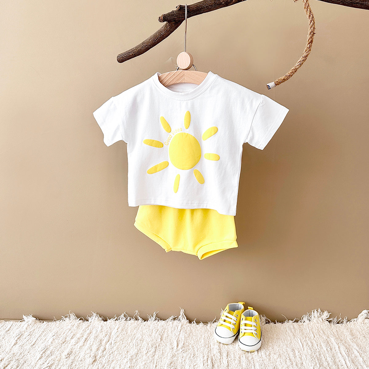 Cartoon Summer Print Short Sleeve Set