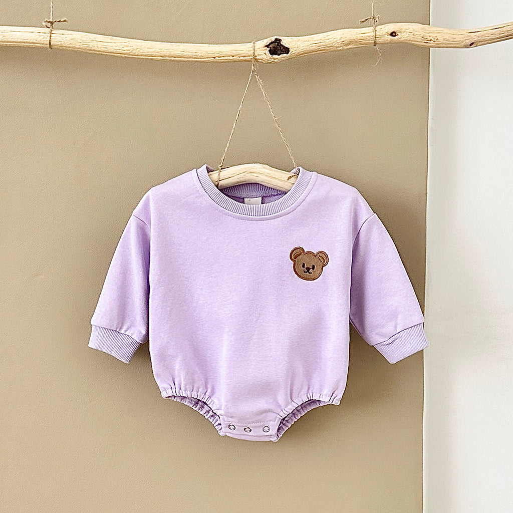 Unisex baby bear embroidered jumpsuit 1-18 months