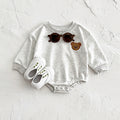 Unisex baby bear embroidered jumpsuit 1-18 months