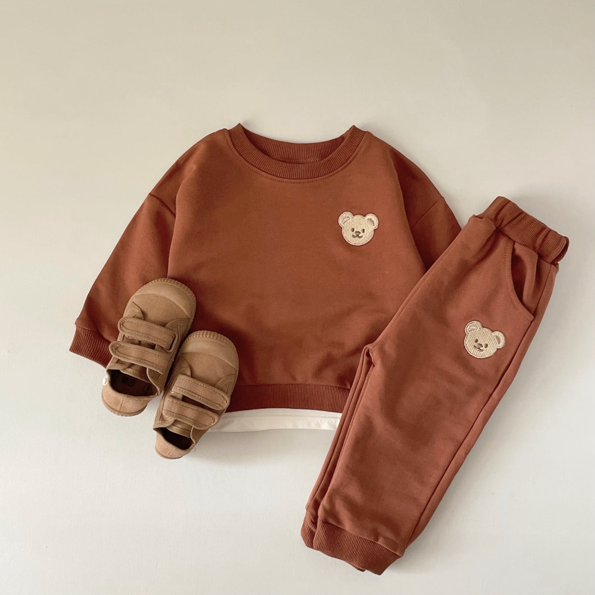 Neutral Bear Baby Outfit Set (0-4 Years)