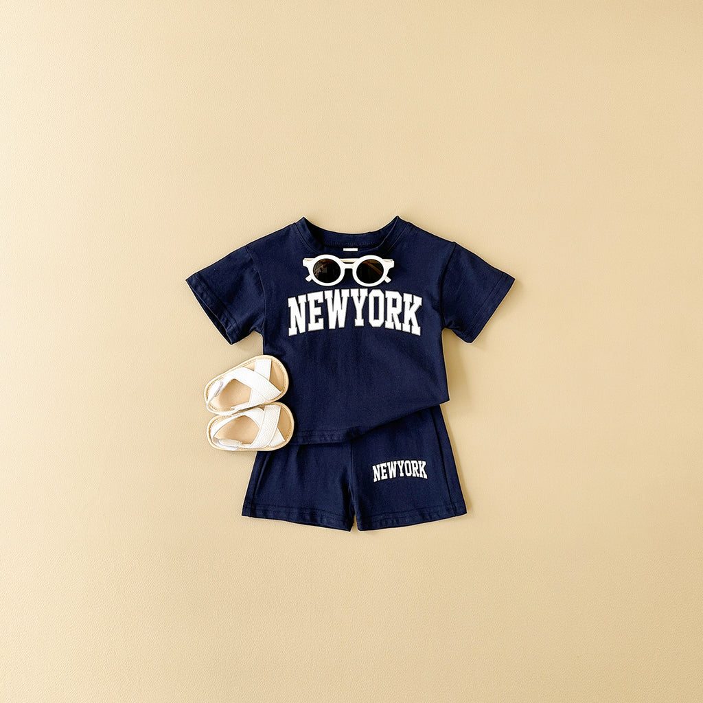 Summer Fashion Letter Print Short Sleeve Set
