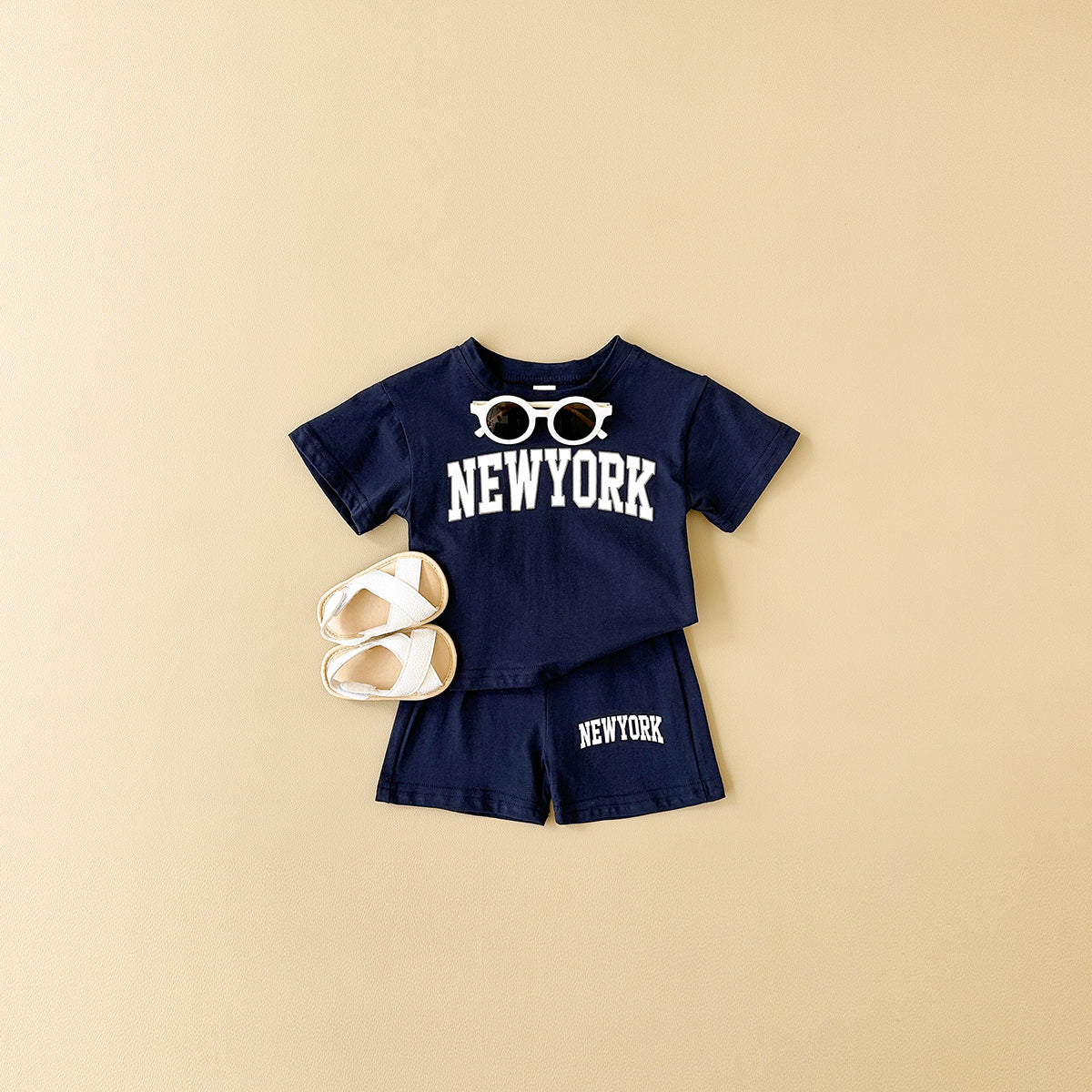 Summer Fashion Letter Print Short Sleeve Set