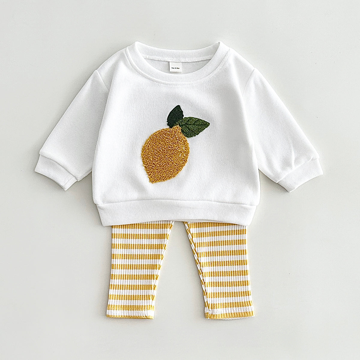 Fresh Cartoon Fruit Baby Sweatshirt, Daily Wear Kids Clothing Set