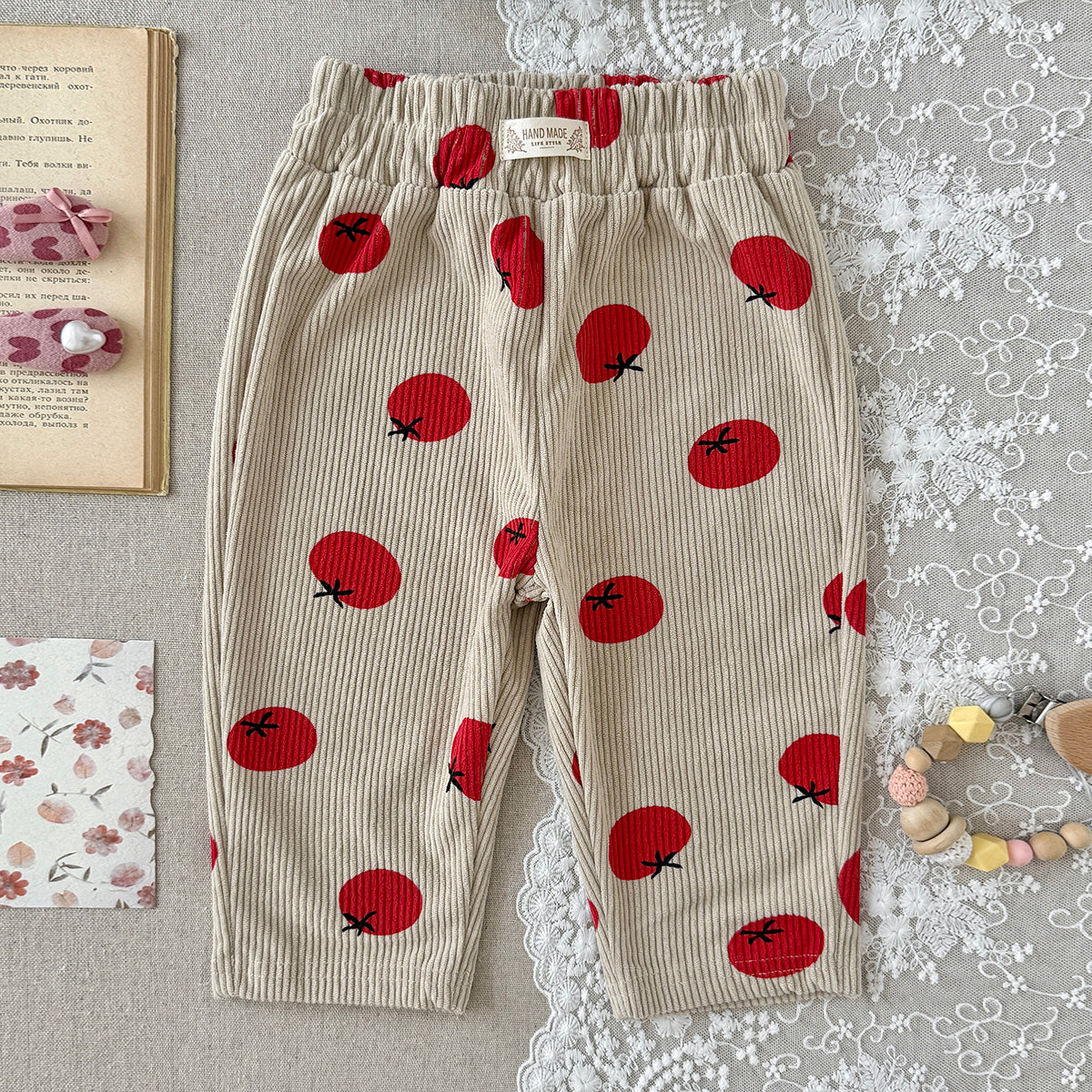 Multi Print Baby Corduroy Harem Pants