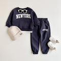 Tri Color Letter Embroidery Velvet Winter Set 0-4 Years old