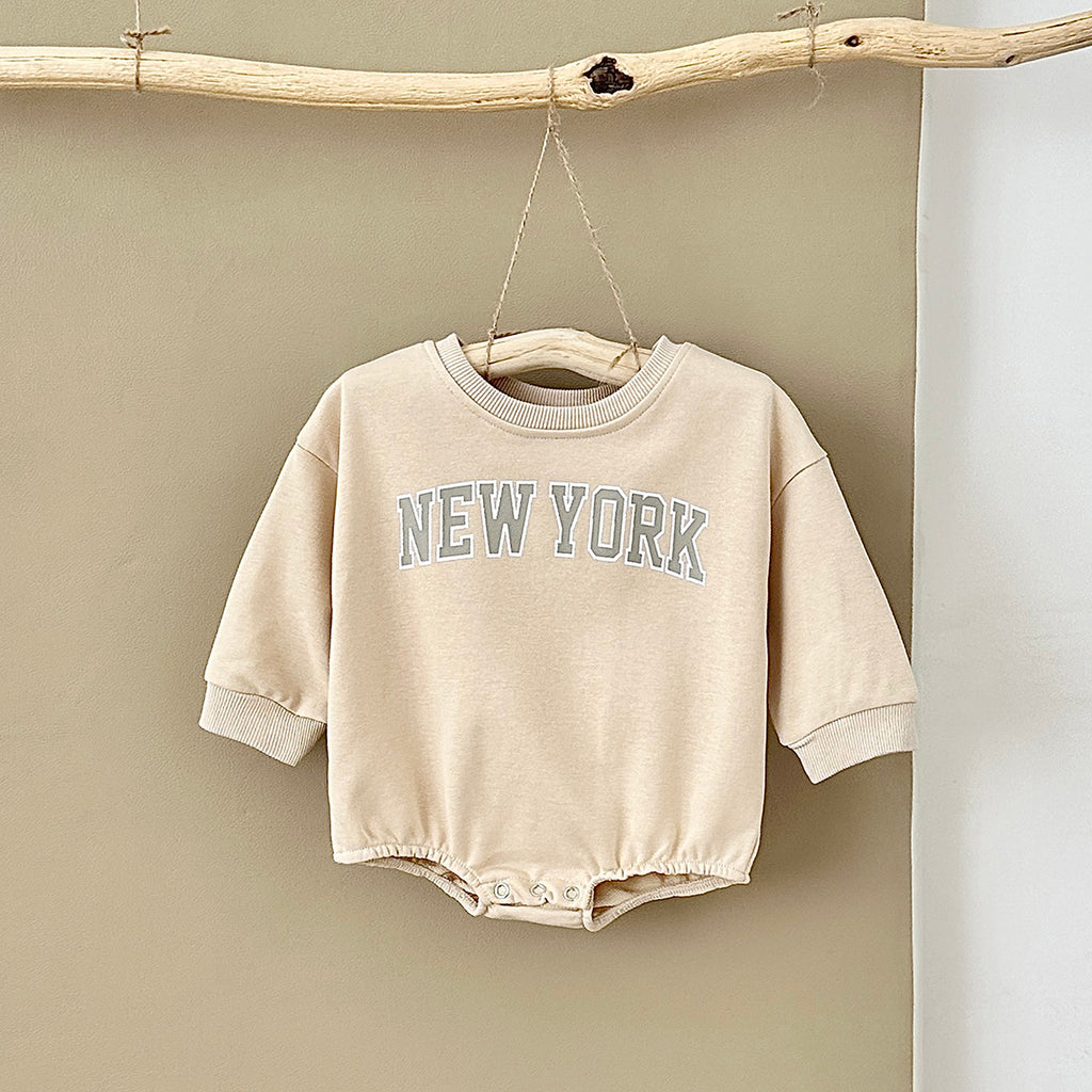 Neutral baby letter pattern printed jumpsuit 1-18 months