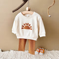 Toddler Sun Moon Sweatshirt Set, Korean Loose Fit Baby Outfit