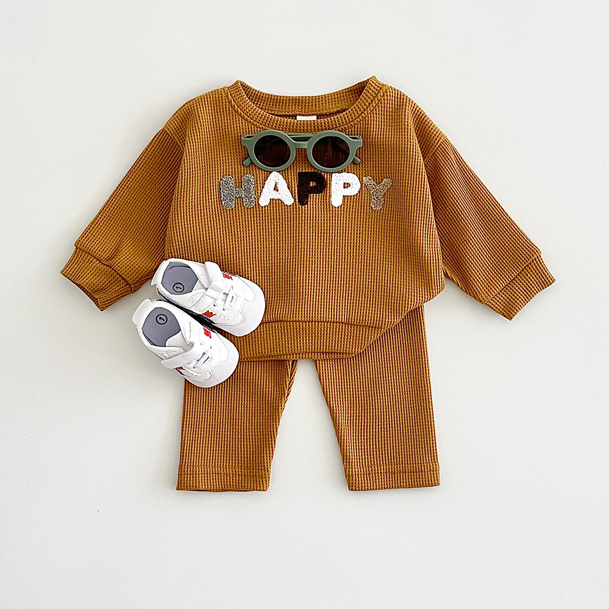 Neutral Baby Letter Embroidery Pattern Sports Set 1-3 Years Old