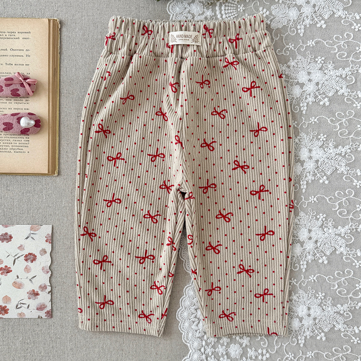 Multi Print Baby Corduroy Harem Pants