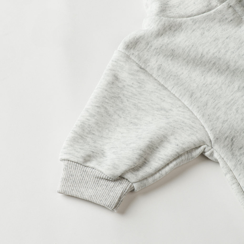 Neutral baby solid color hooded jumpsuit 1-18 months