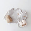 Neutral Baby Bear Embroidered Sports Set Winter 1-4 Years Old