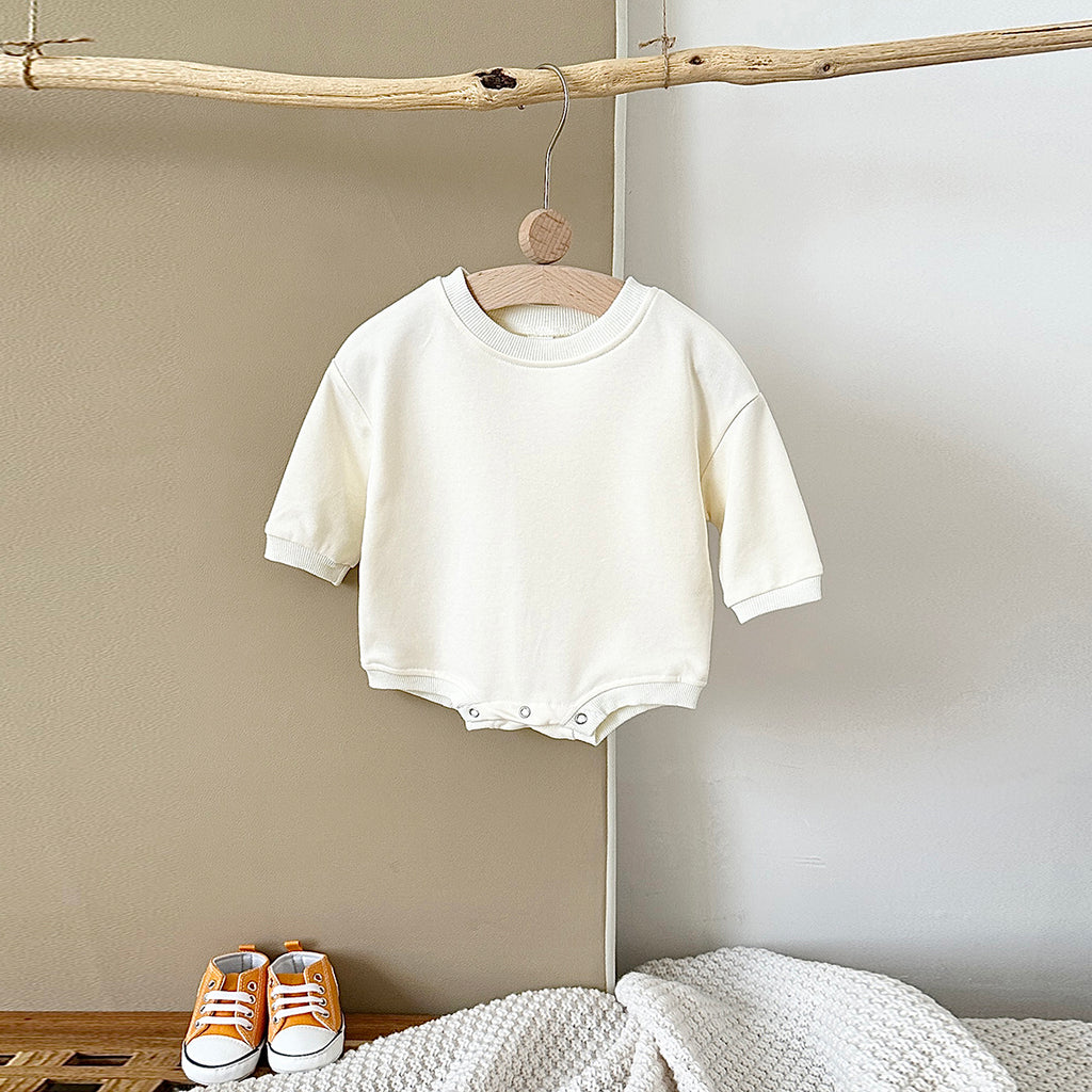 Neutral baby solid color jumpsuit 1-18 months