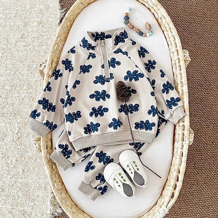 Neutral Baby Cloud Pattern Printed Case Set 1-4 Years Old