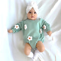 Neutral baby flower pattern long sleeved jumpsuit 1-18 months