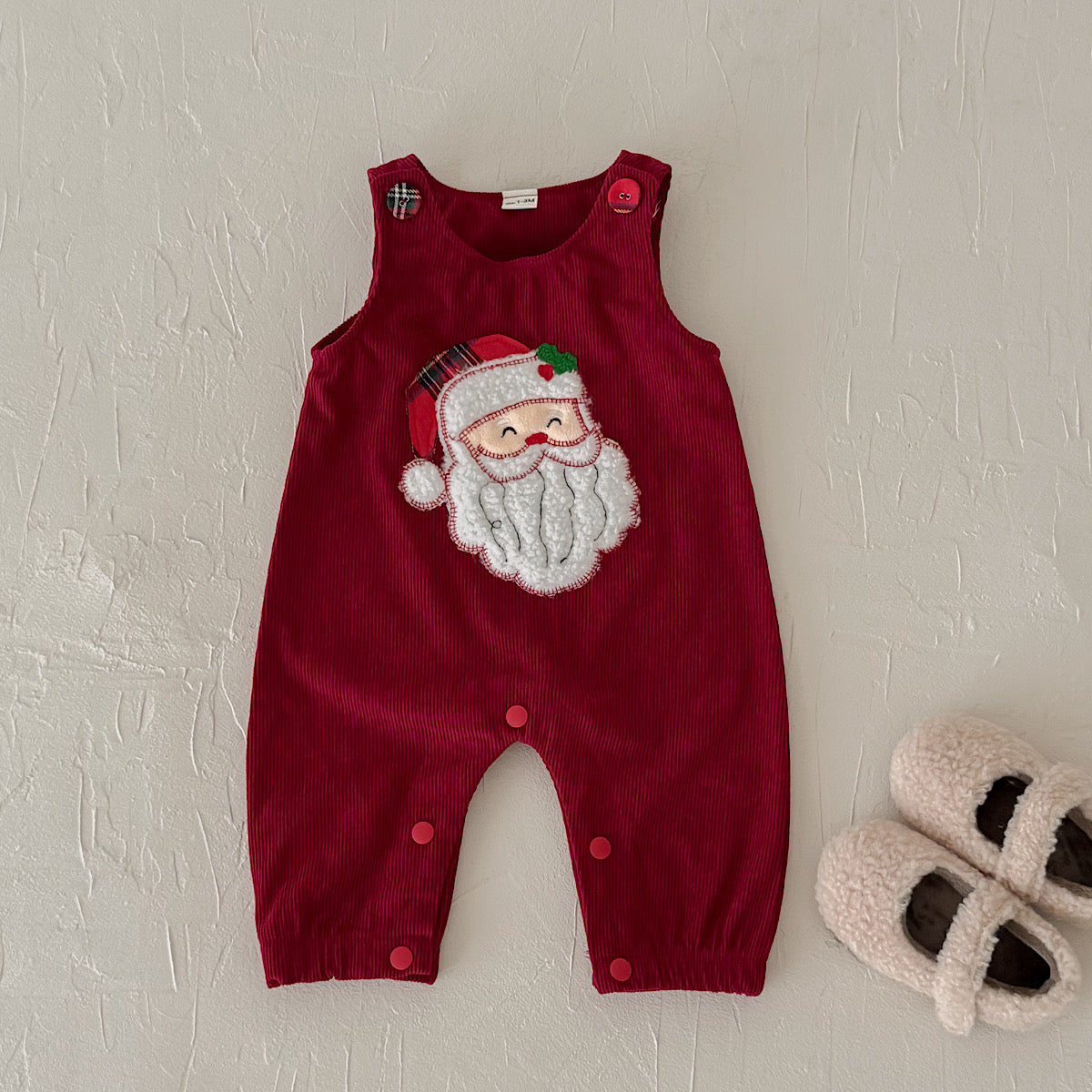 Santa Head Festive Overalls for Baby Boys & Girls