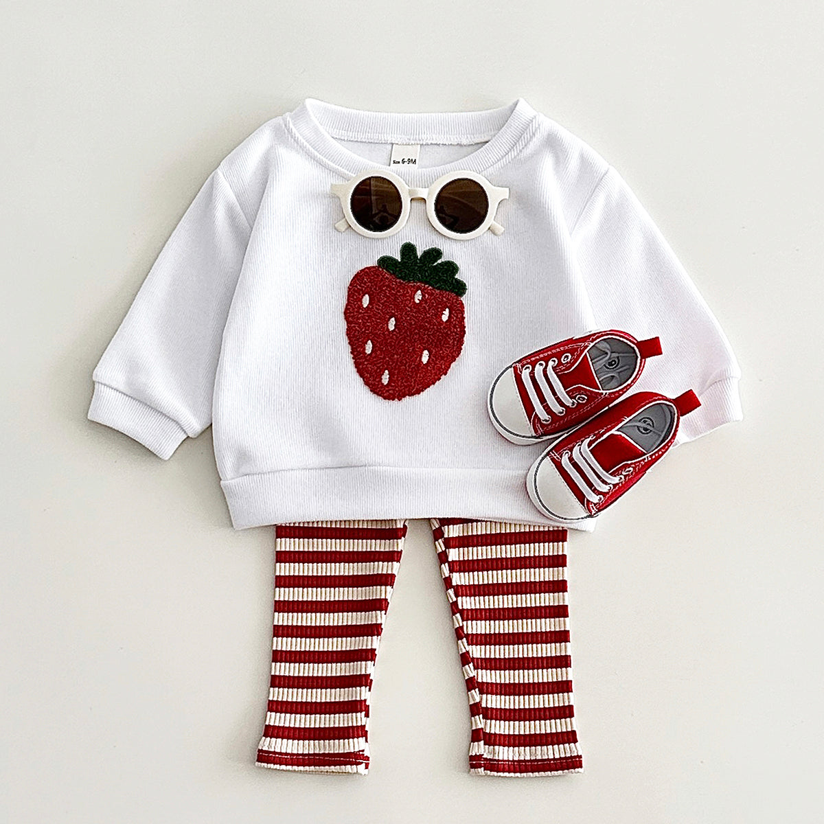 Fresh Cartoon Fruit Baby Sweatshirt, Daily Wear Kids Clothing Set