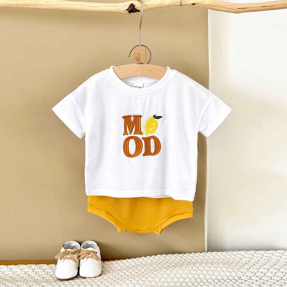 Summer Casual Colorful Letter Embroidery Set