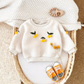Simple Crewneck Kids Fleece Sweatshirt, 3D Cherry Fun Cute Baby Top