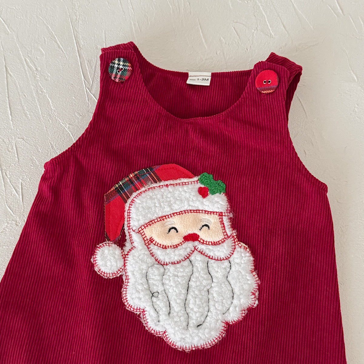 Santa Head Festive Overalls for Baby Boys & Girls