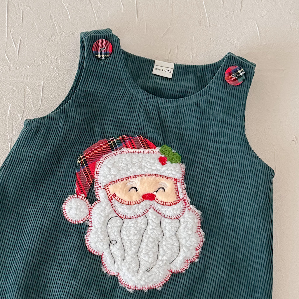 Santa Head Festive Overalls for Baby Boys & Girls