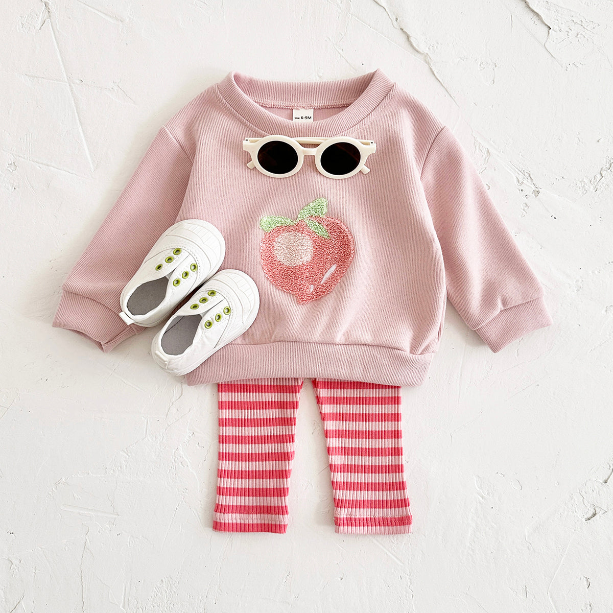 Fresh Cartoon Fruit Baby Sweatshirt, Daily Wear Kids Clothing Set