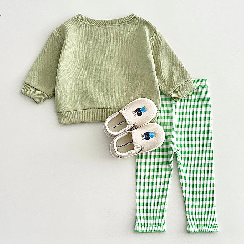 Fresh Cartoon Fruit Baby Sweatshirt, Daily Wear Kids Clothing Set
