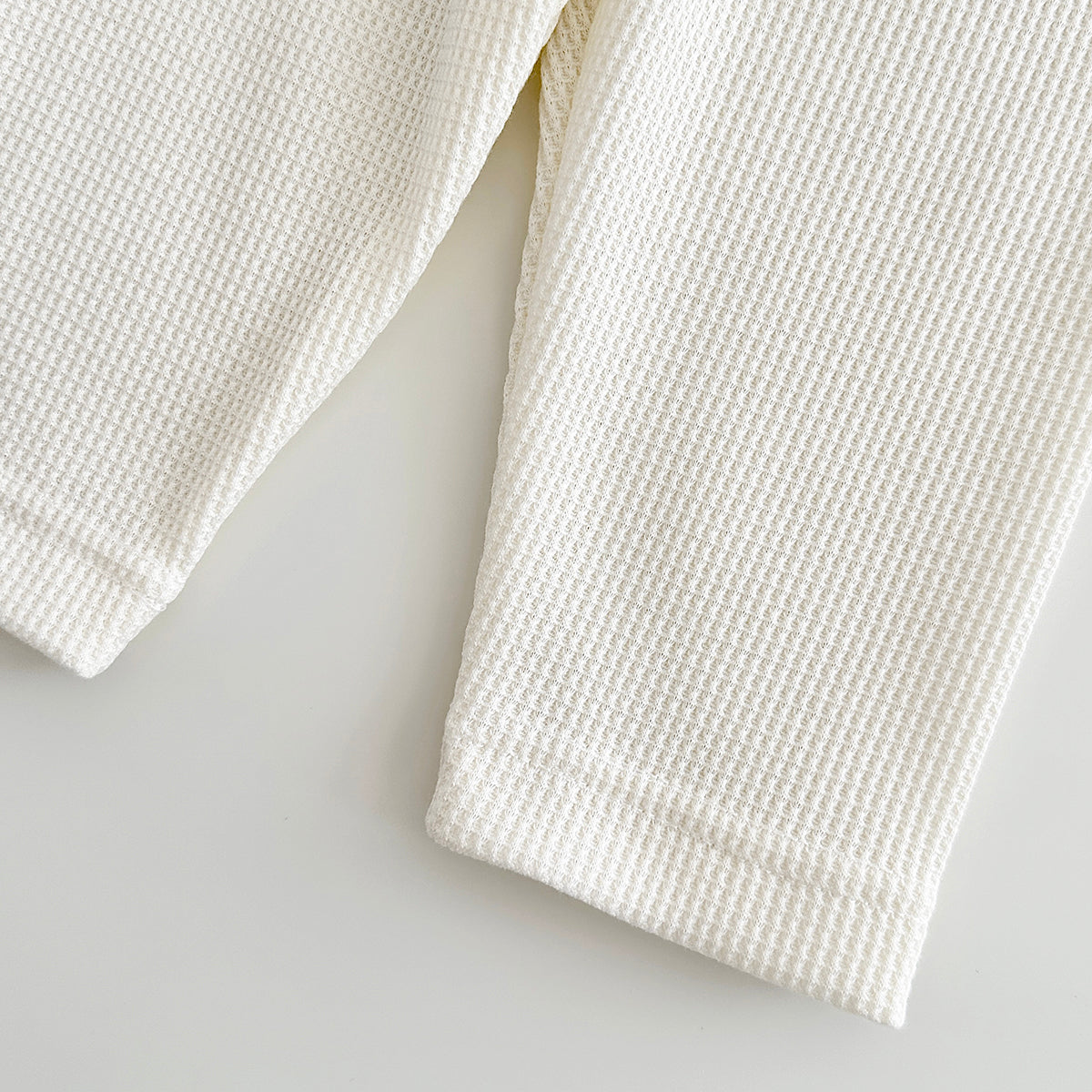 Ins Korean Waffle Infant Separates Crew Neck Letter Toddler Loungewear