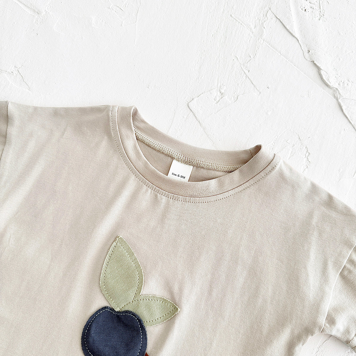 Cartoon Fruit Applique Summer 2-Piece Set