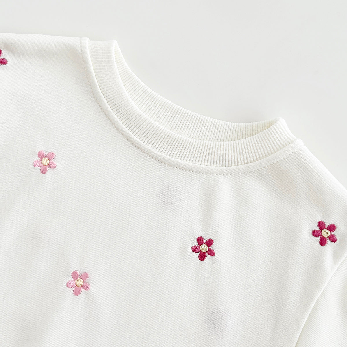 Toddler All-over Color Flower Outfit, Sweatshirt & Pants 2Pcs