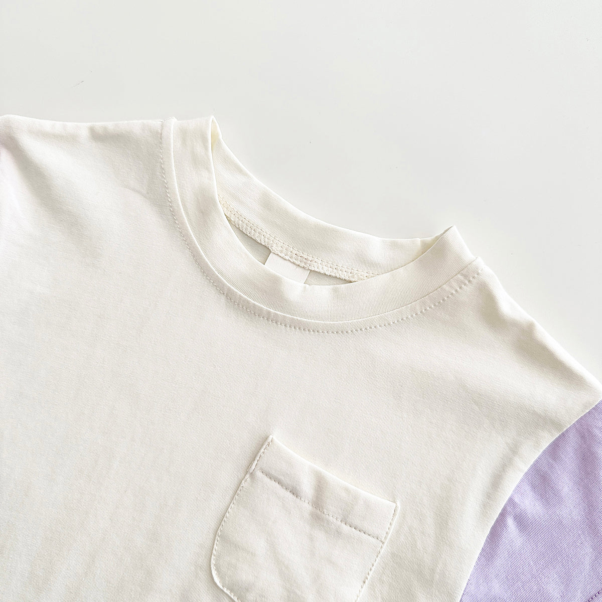 Color Spliced Short Sleeve Romper for Baby Boys & Girls, Summer