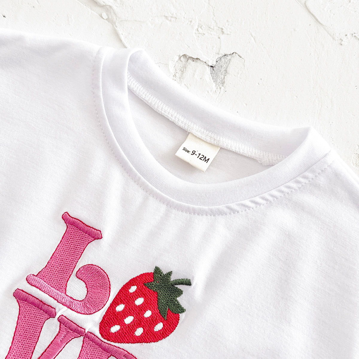 Summer Casual Colorful Letter Embroidery Set