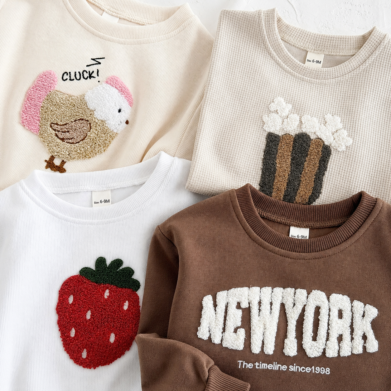 Custom towel embroidery for baby clothing