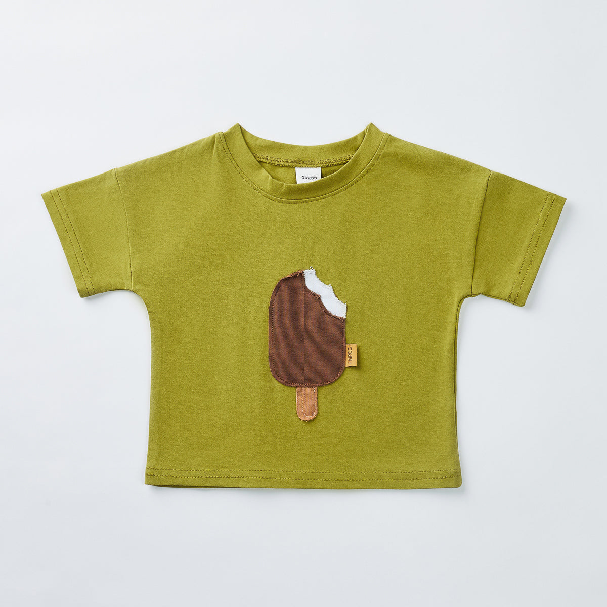 Summer Ice Cream Applique Crew Neck T-shirt