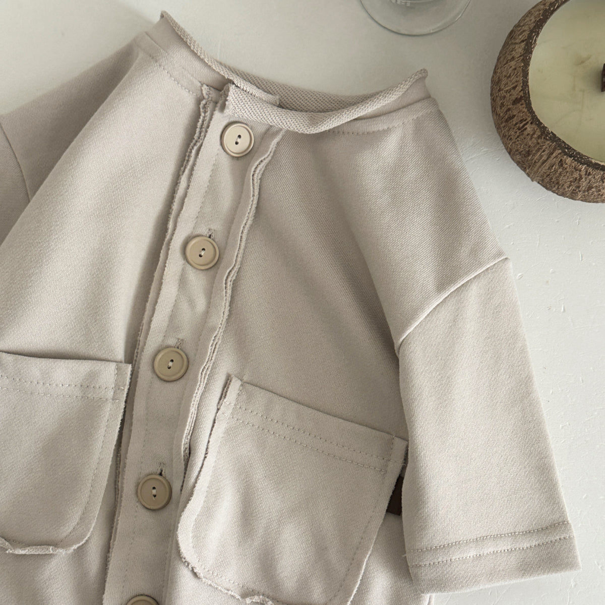 Baby Pocket Long Sleeve Cotton Blend Romper Jumpsuit 1-18Months