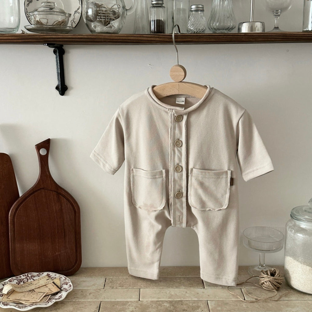 Baby Pocket Long Sleeve Cotton Blend Romper Jumpsuit 1-18Months