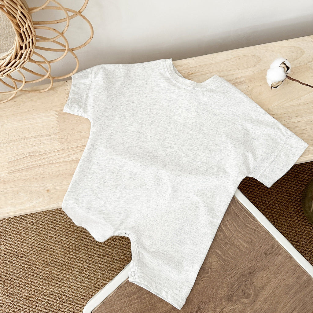 Solid Color Short Romper for Baby Boys & Girls, Summer