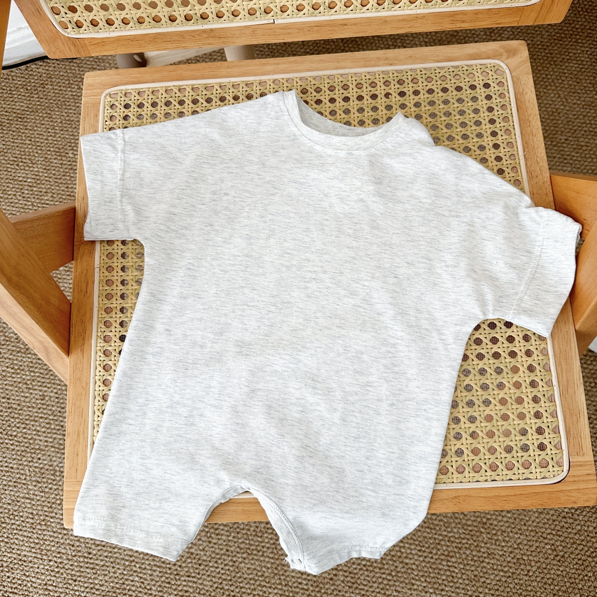 Solid Color Short Romper for Baby Boys & Girls, Summer